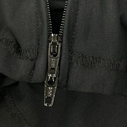 yohjiyamamoto ヨウジヤマモト FD-T22-076 ブラック ジップアップ バックロングシアージャケット ジャケット
