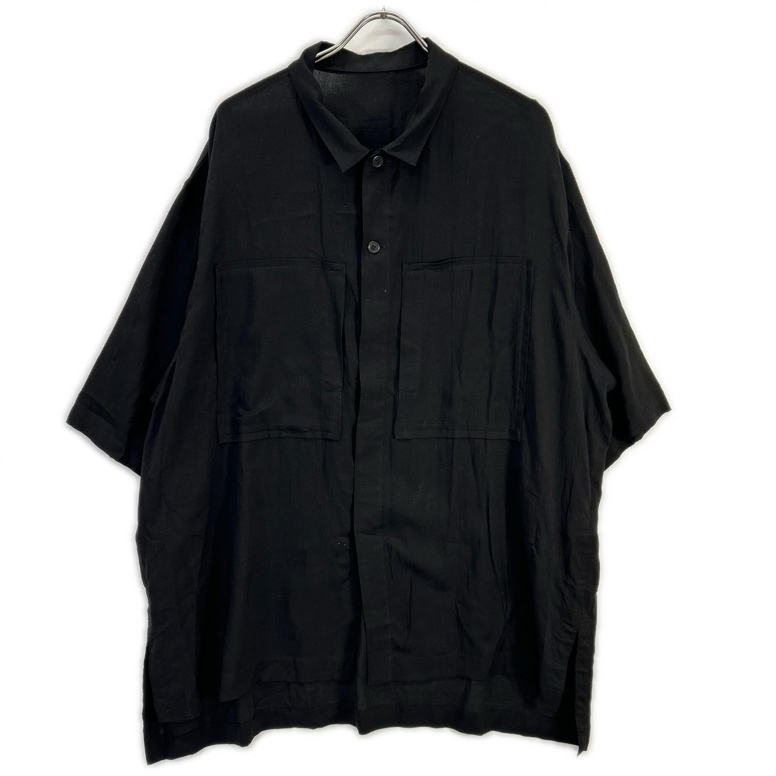 yohjiyamamoto ヨウジヤマモト collections FG-B88-201 フロントポケット オーバーサイズ 半袖シャツ トップス