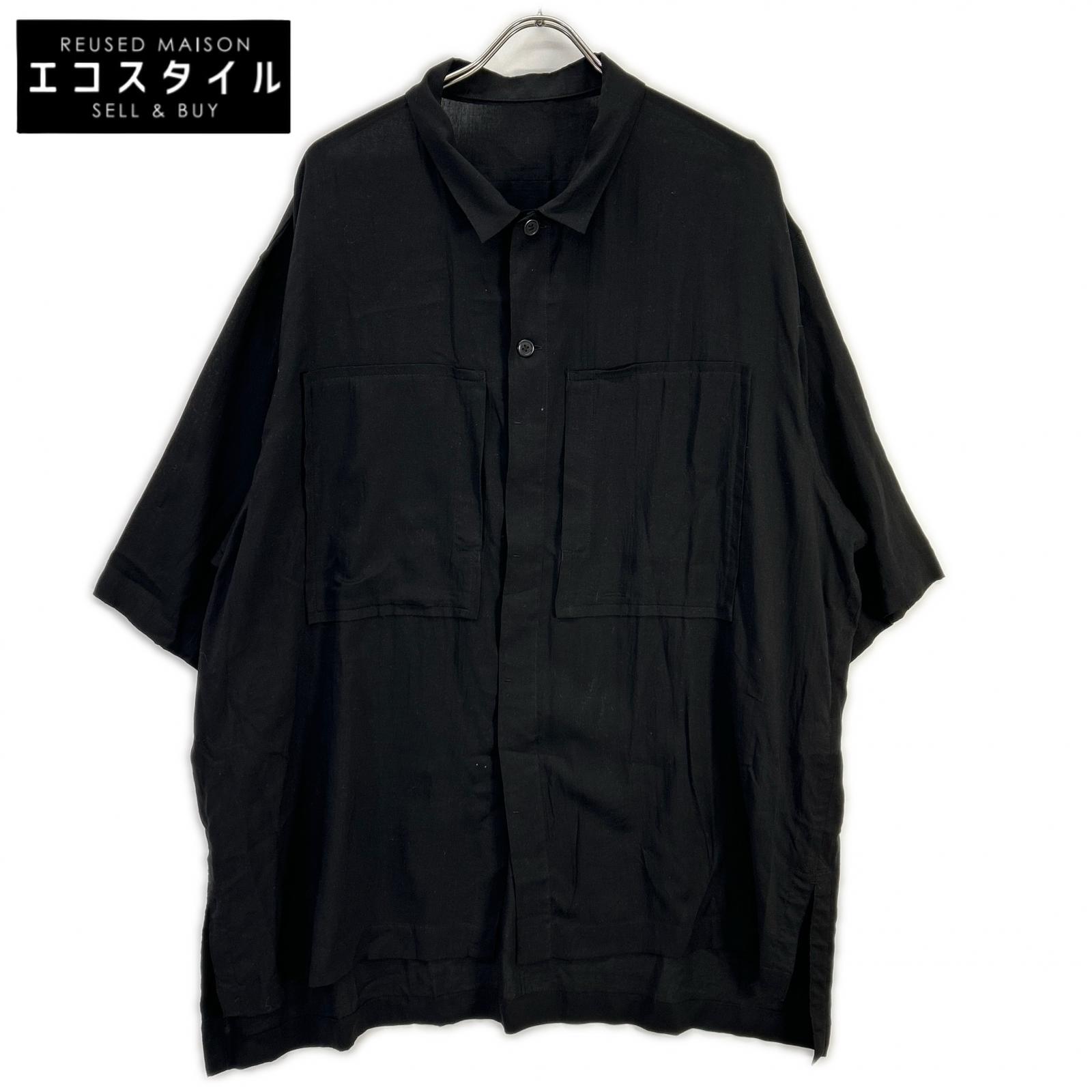 yohjiyamamoto ヨウジヤマモト collections FG-B88-201 フロントポケット オーバーサイズ 半袖シャツ トップス