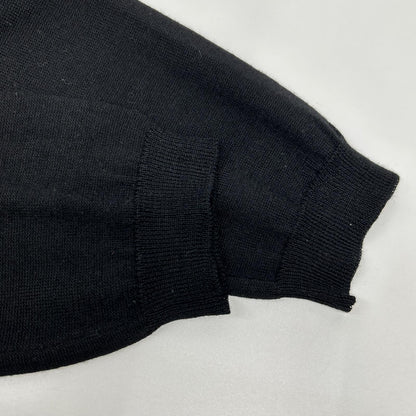PRADA プラダ P25D83 ブラック ウールシルクニット リボン ロングスリーブカーディガン トップス