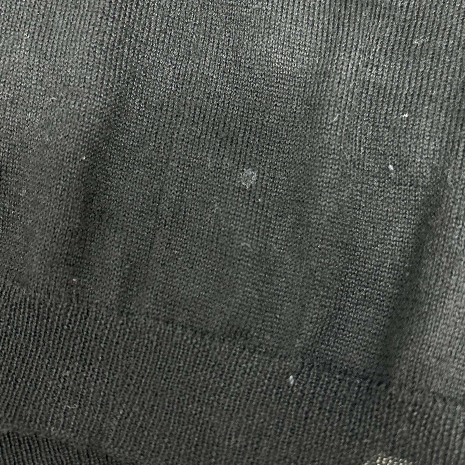 PRADA プラダ P25D83 ブラック ウールシルクニット リボン ロングスリーブカーディガン トップス