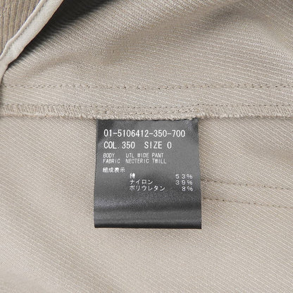 Theory セオリー 新品同様 コットン混 ベルテッド ツイル ワイドストレッチパンツ ボトムス レディース ベージュ O 25SS ボトムス