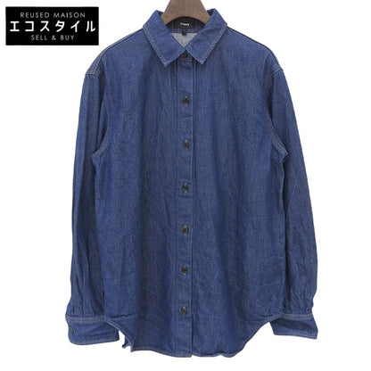 Theory セオリー コットン混 長袖 デニムシャツ トップス レディース ブルー S 25SS トップス