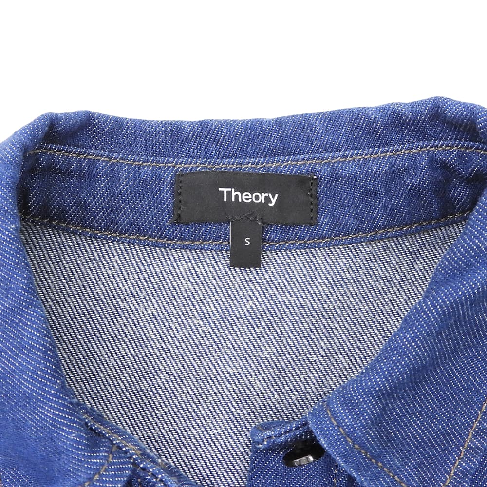Theory セオリー コットン混 長袖 デニムシャツ トップス レディース ブルー S 25SS トップス