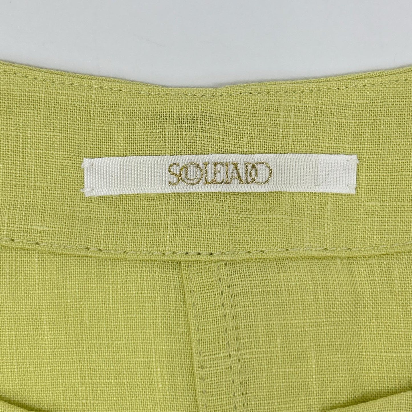 SOULEIADO ソレイアード イエロー リネン100 カフタンワンピース ワンピース