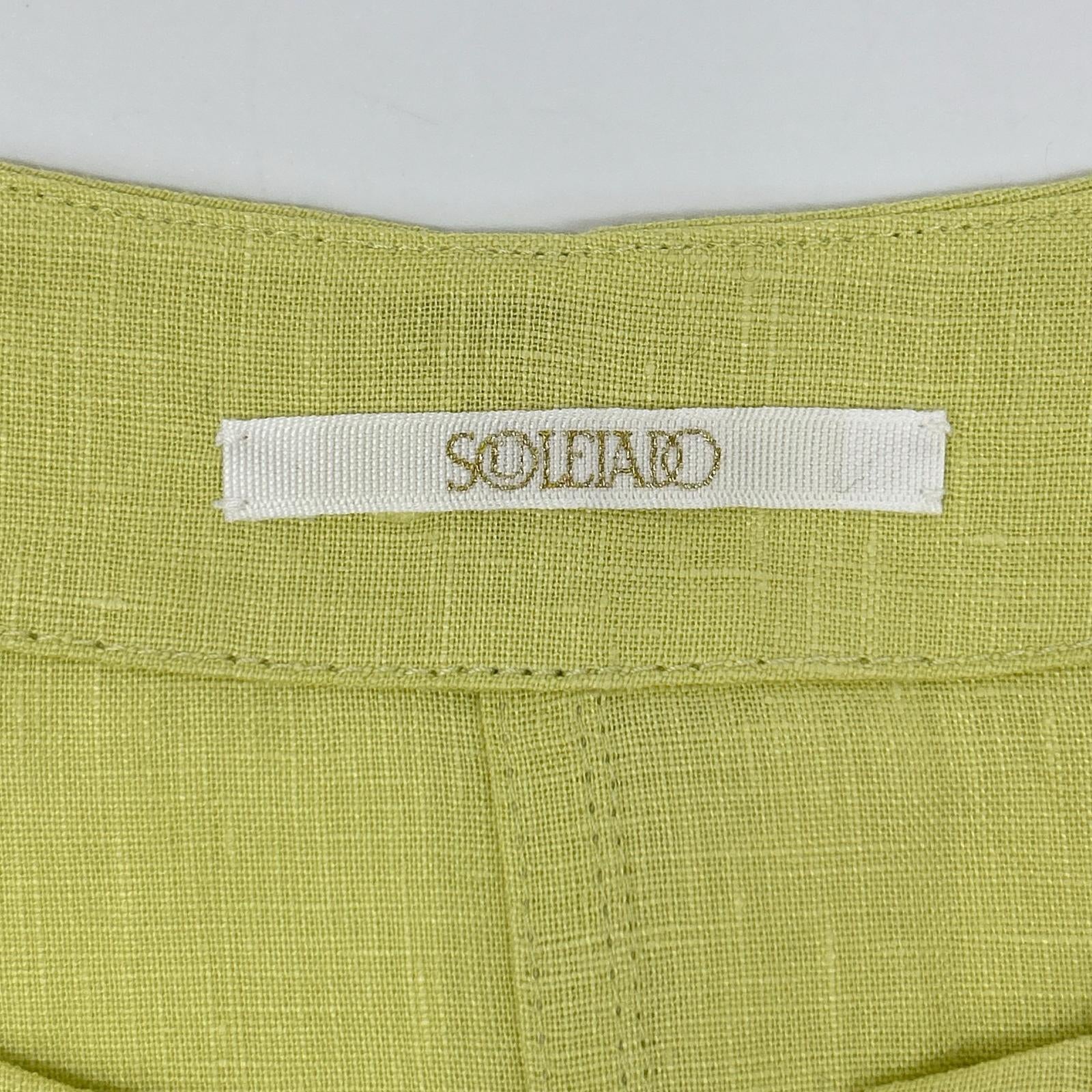 SOULEIADO ソレイアード イエロー リネン100 カフタンワンピース ワンピース
