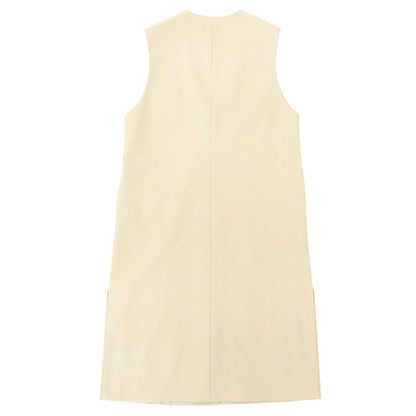 UNITED ARROWS ユナイテッドアローズ オープンカラー ロングジレ ベスト レディース ベージュ ベスト