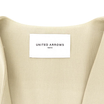 UNITED ARROWS ユナイテッドアローズ オープンカラー ロングジレ ベスト レディース ベージュ ベスト