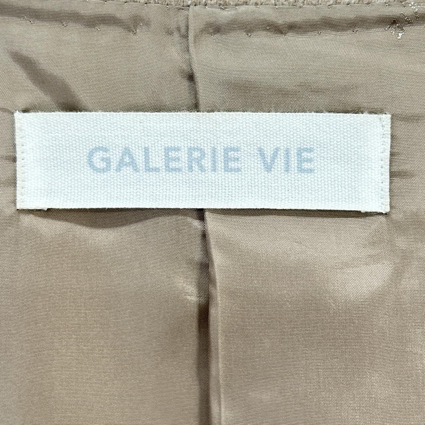 GALERIE VIE ギャルリーヴィー ベージュ ウールダブルフェイス オーバルロングコート コート
