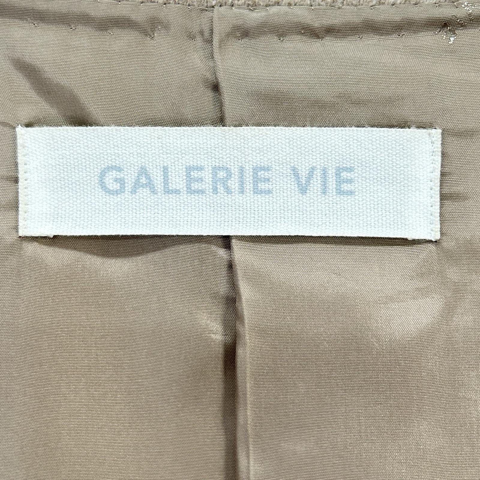 GALERIE VIE ギャルリーヴィー ベージュ ウールダブルフェイス オーバルロングコート コート