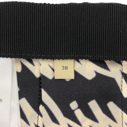 GUCCI グッチ 751307 23AW ブラック シルク100 Script Print 総柄プリーツロングスカート ボトムス