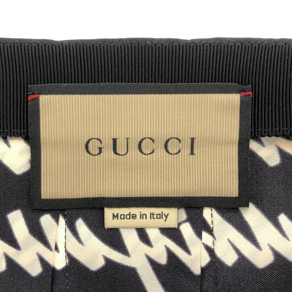 GUCCI グッチ 751307 23AW ブラック シルク100 Script Print 総柄プリーツロングスカート ボトムス