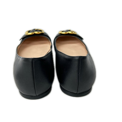 GUCCI グッチ 428565 GGバックル ベルト ラウンドトゥ レザー フラット シューズ シューズ