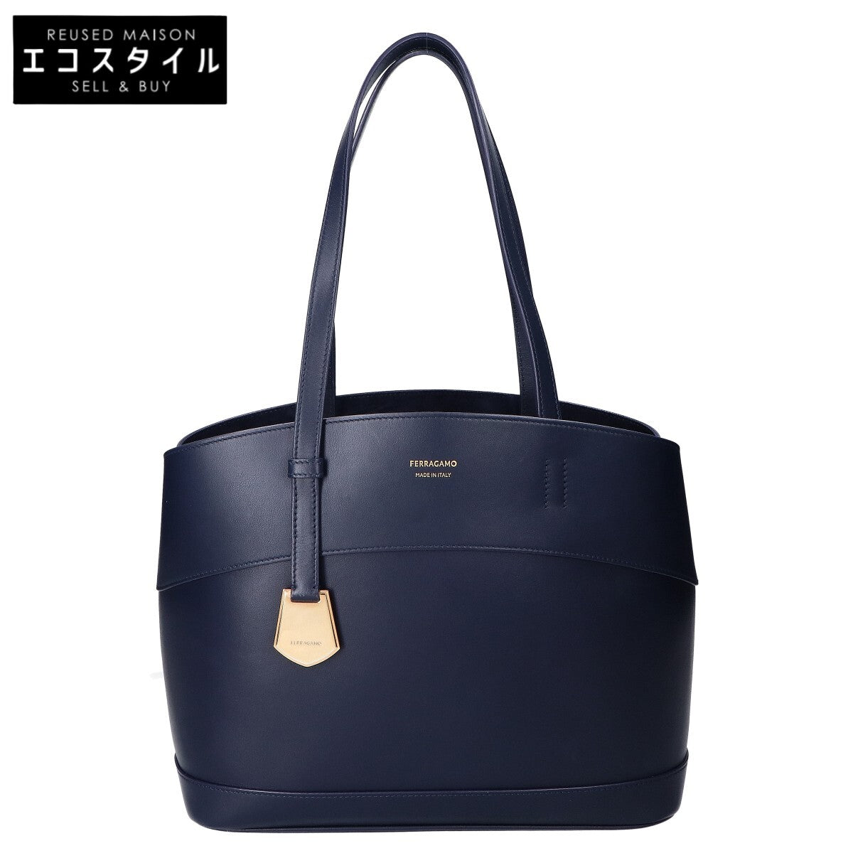 SalvatoreFerragamo サルバトーレフェラガモ CHARMING TOTE M チャーミング レザー トートバッグ