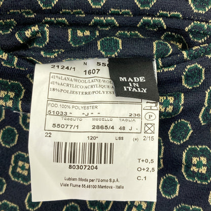 L.B.M.1911 L.B.M.1911 black×green geometric-pattern 2-button tailored jacket tops