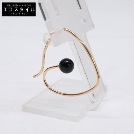 HIROTAKA ヒロタカ x styling/ スタイリング/ ホリデーコレクション OE79KCE K10 ブラックオニキス トライアングル シングル 片耳 ピアス
