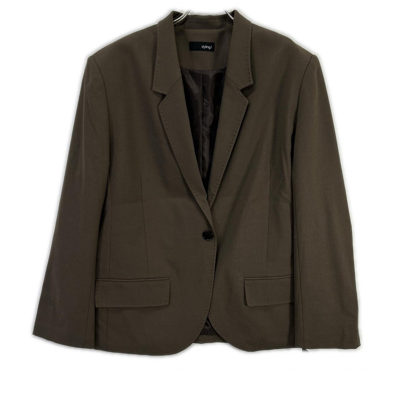 styling/ スタイリング 16WFJ254021 25年製 モカ シングルブレステッドスーツジャケット ジャケット