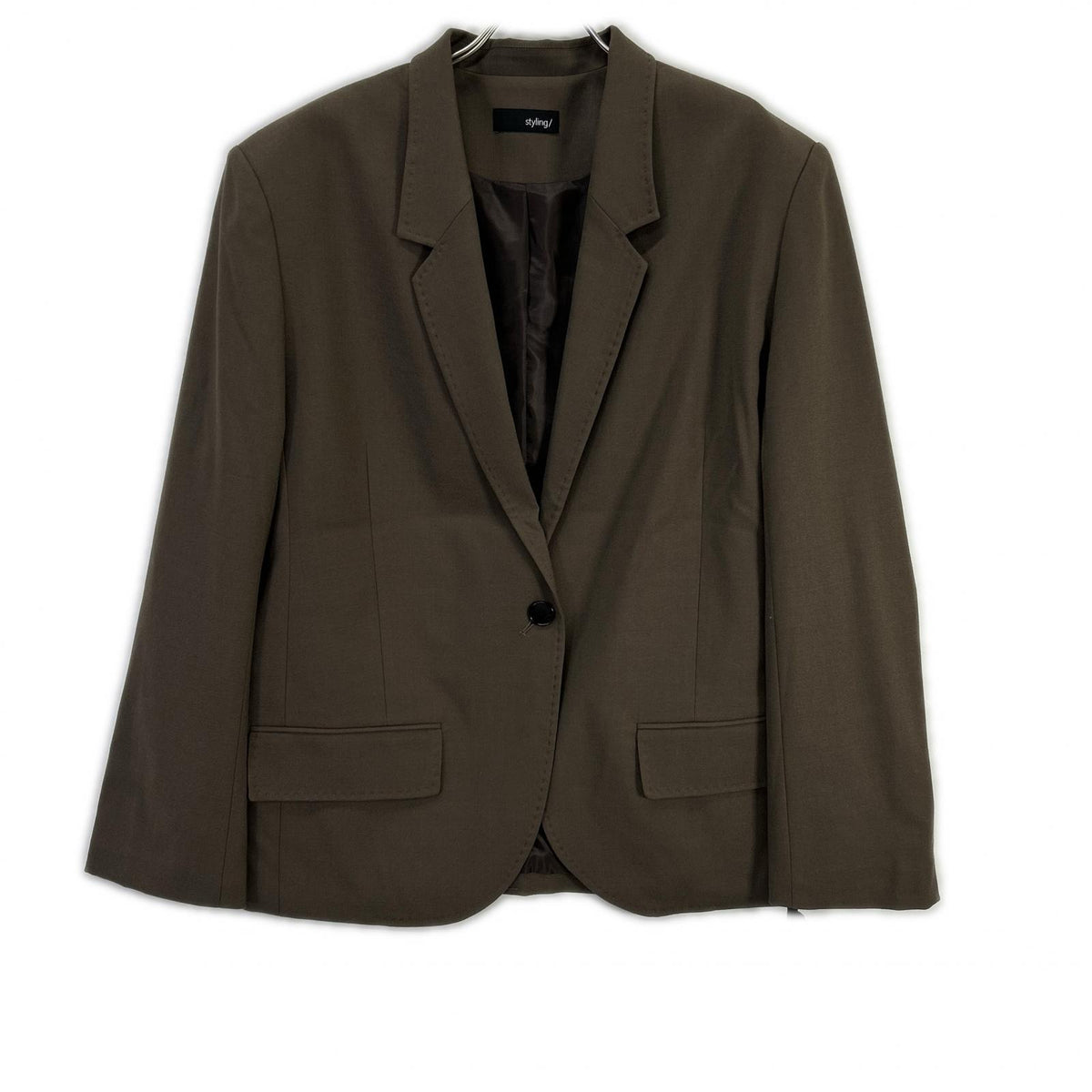 styling/ スタイリング 16WFJ254021 25年製 モカ シングルブレステッドスーツジャケット ジャケット