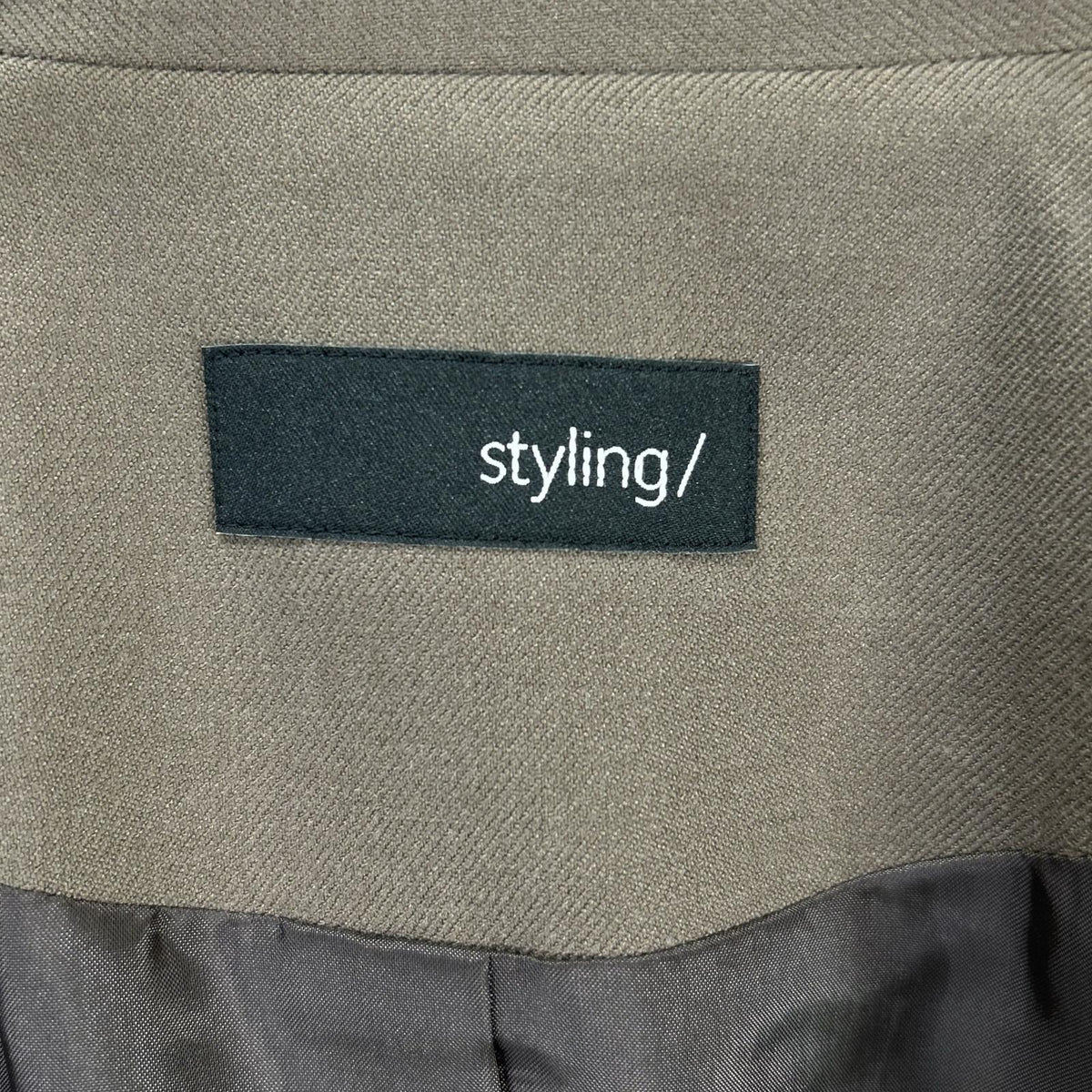 styling/ スタイリング 16WFJ254021 25年製 モカ シングルブレステッドスーツジャケット ジャケット