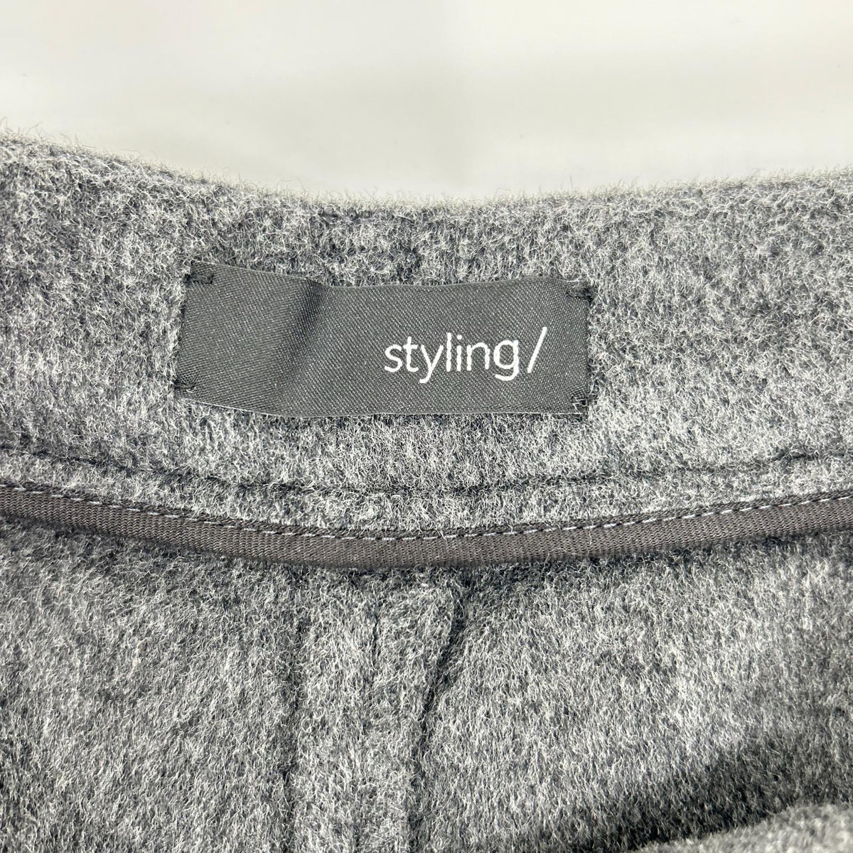 styling/ スタイリング 16WFP255005 25年製 ダークグレー ウール ウールリバーワイドパンツ ボトムス