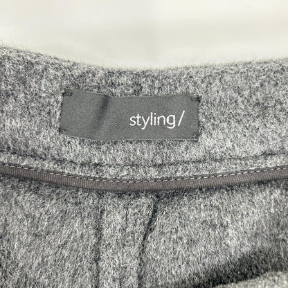 styling/ スタイリング 16WFP255005 25年製 ダークグレー ウール ウールリバーワイドパンツ ボトムス