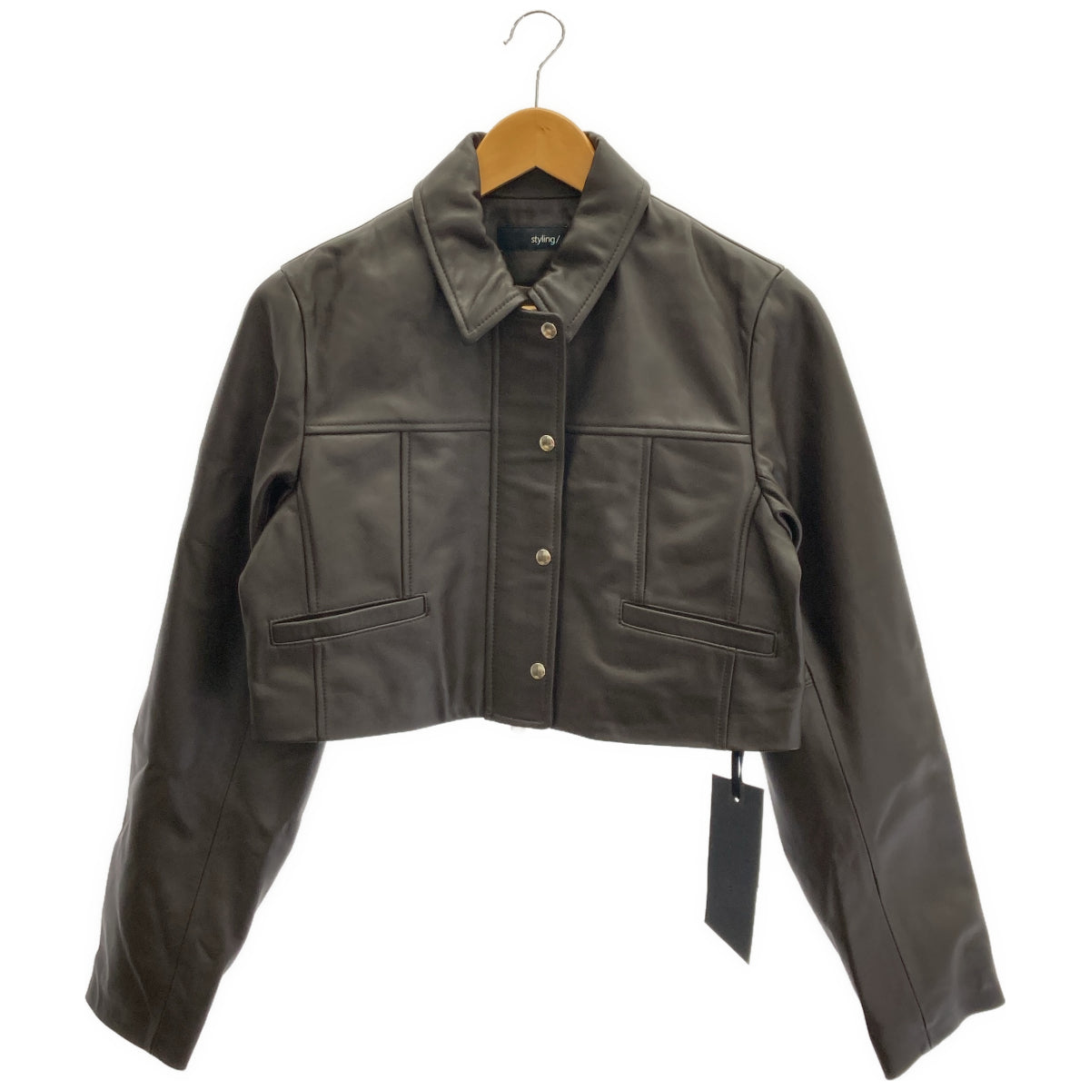 styling/ スタイリング 16WFJ254012 25年製 ブラウン ラムレザーブルゾン トップス