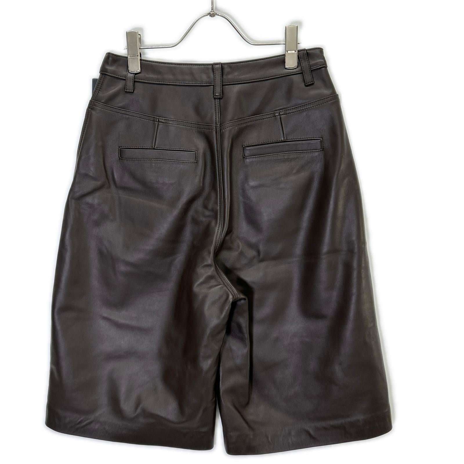 styling/ スタイリング 16WFP254013 25年製 ブラウン ラムレザーハーフパンツ ボトムス