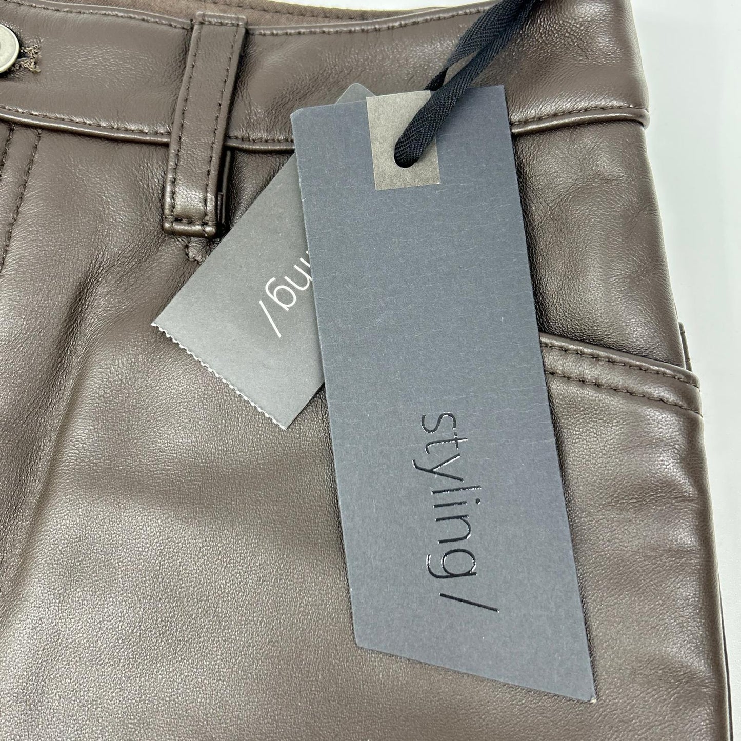 styling/ スタイリング 16WFP254013 25年製 ブラウン ラムレザーハーフパンツ ボトムス