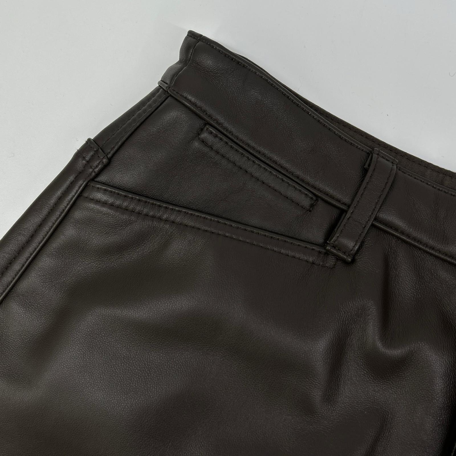 styling/ スタイリング 16WFP254013 25年製 ブラウン ラムレザーハーフパンツ ボトムス