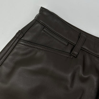 styling/ スタイリング 16WFP254013 25年製 ブラウン ラムレザーハーフパンツ ボトムス