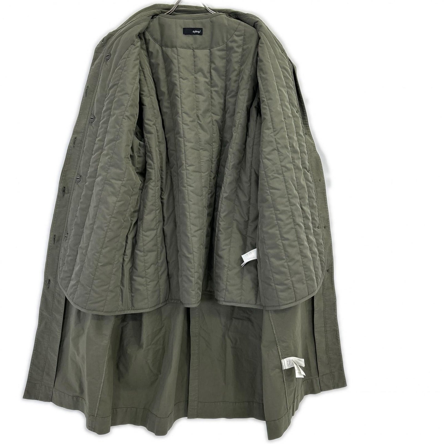 styling/ スタイリング 16WFC255008 25年製 カーキ ロングステンカラーコート コート