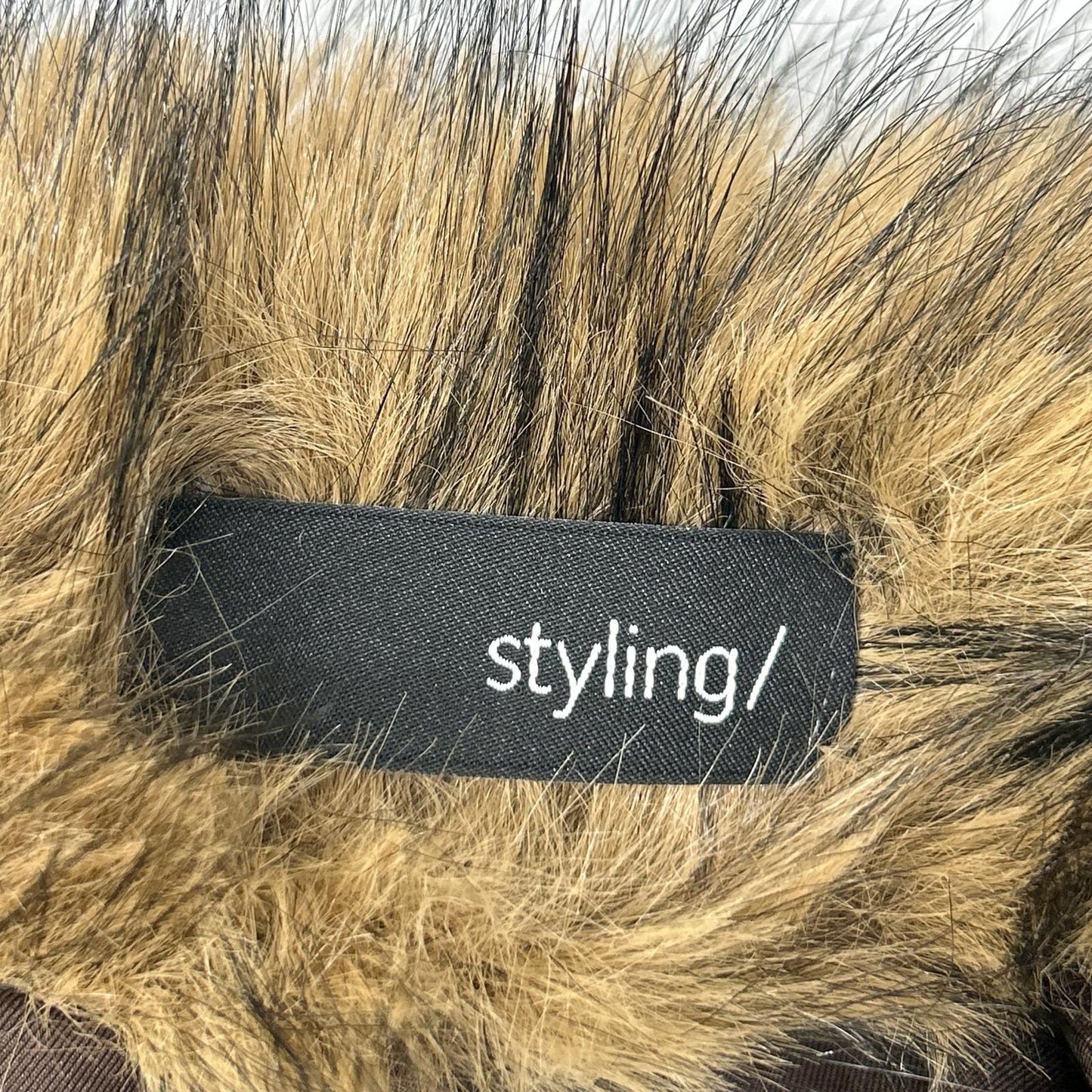 styling/ スタイリング 16WFC254045 25年製 キャメル ミックスファーコート コート