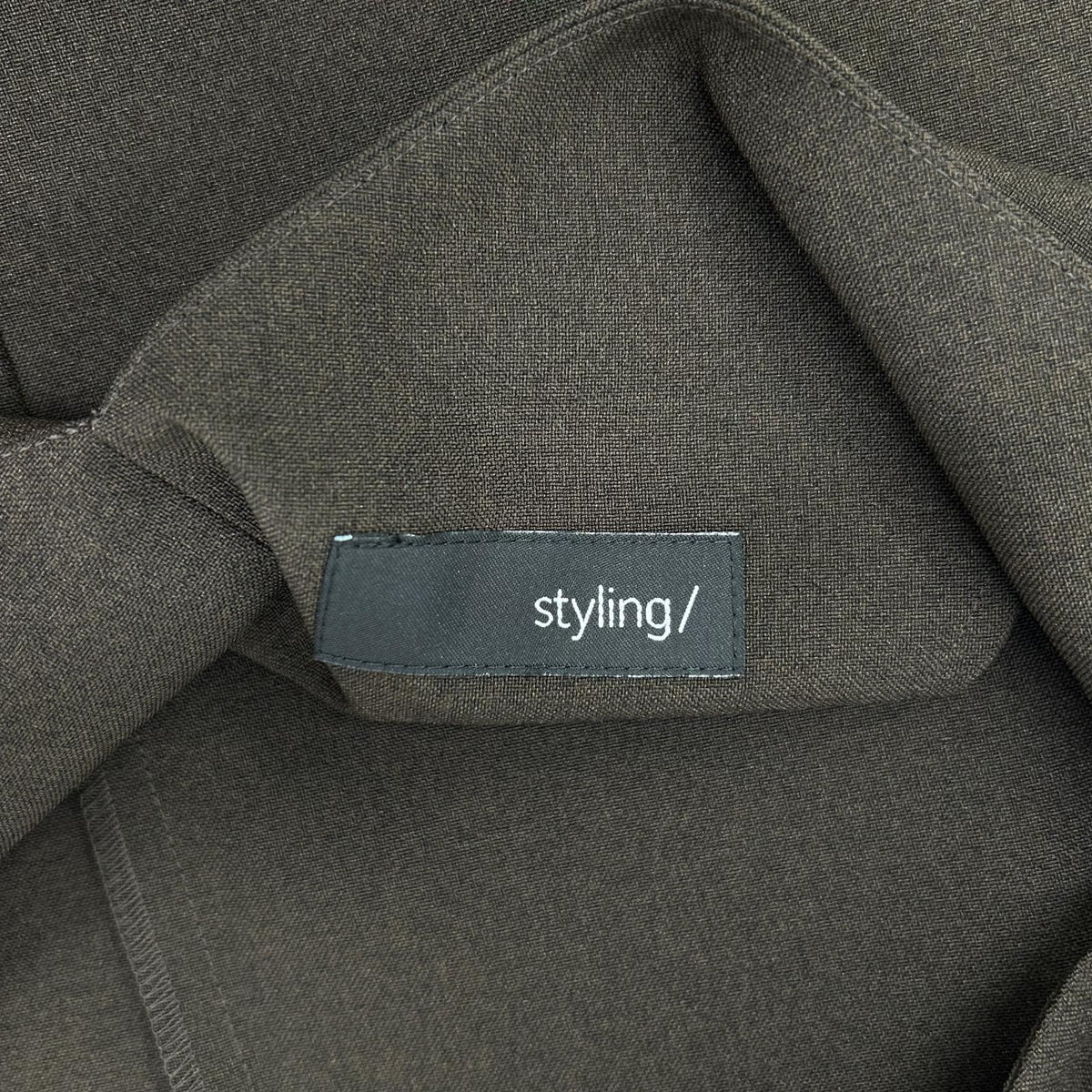 styling/ スタイリング 16WFO254048 25年製 ブラウン ドルマンスリーブスーツワンピース ワンピース