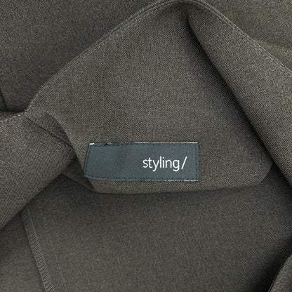 styling/ スタイリング 16WFO254048 25年製 ブラウン ドルマンスリーブスーツワンピース ワンピース