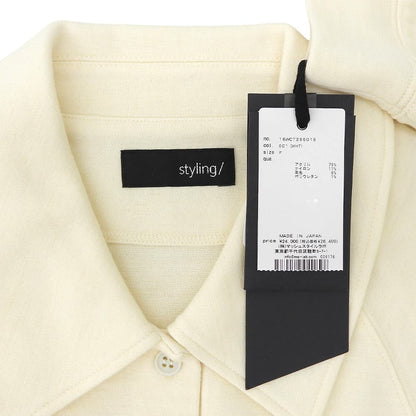 styling/ スタイリング 新品同様 ラグランスリーブ オーバーポロシャツ トップス レディース アイボリー ONE 16WCT255016 25年製 トップス