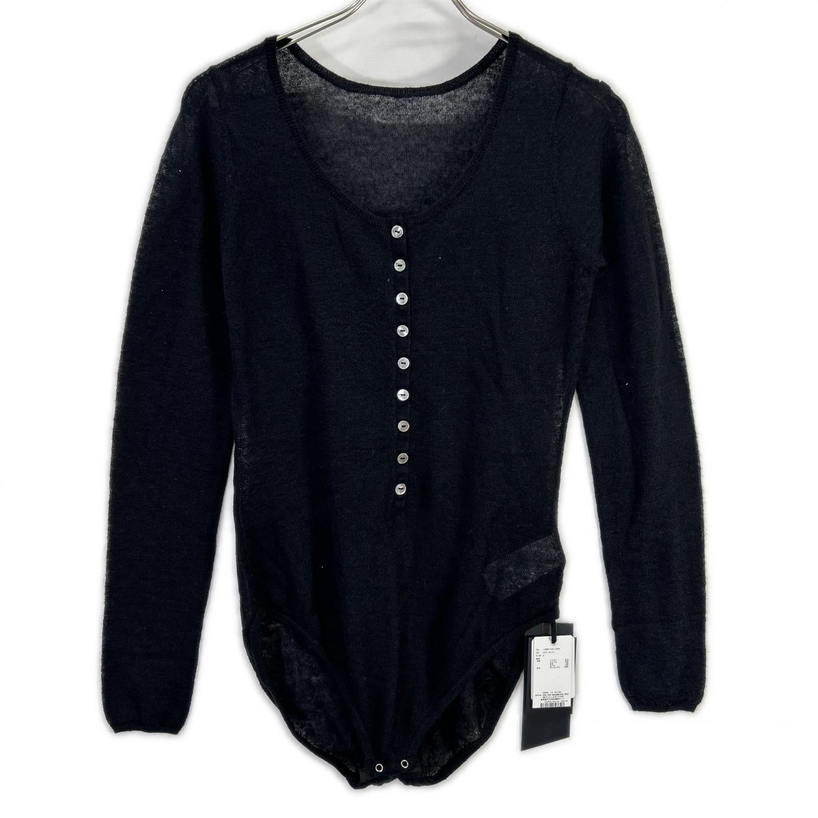 styling/ スタイリング 16WNT251058 25年製 ブラック ヘンリーネックニットボディースーツ トップス