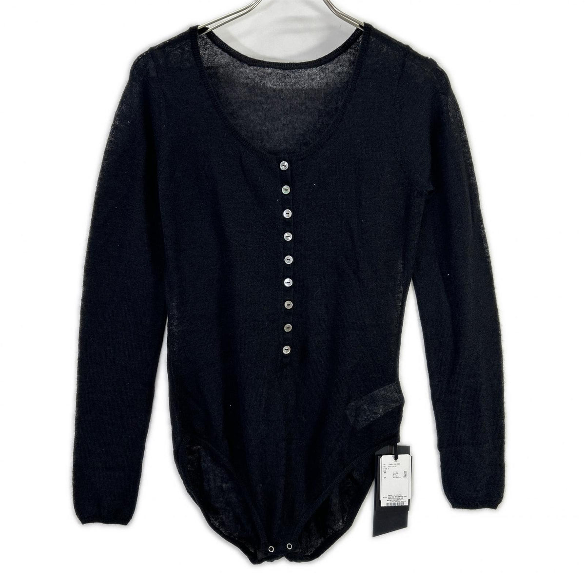 styling/ スタイリング 16WNT251058 25年製 ブラック ヘンリーネックニットボディースーツ トップス