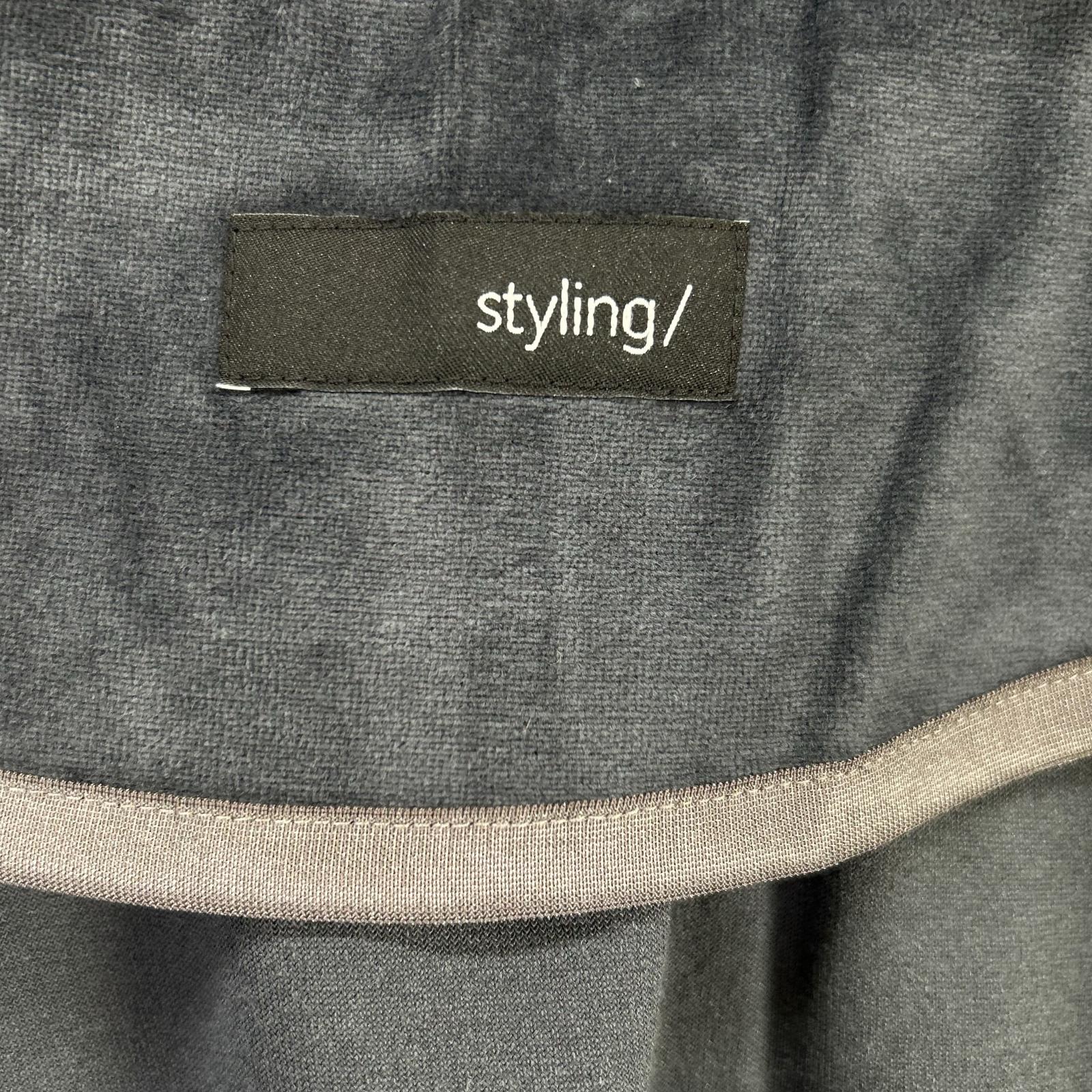 styling/ スタイリング 16WCJ254016 25年製 Dark blue zip-up velour blouson Jacket