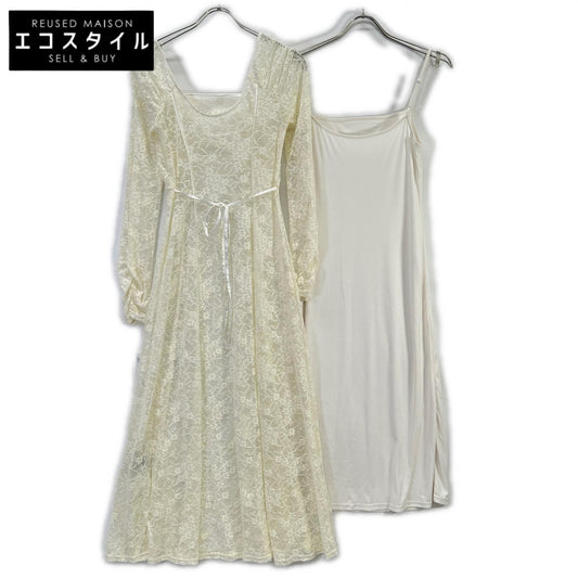 FRAY I.D Fray I.D FWFO261081 26SS white square-neck stretch lace dress dress