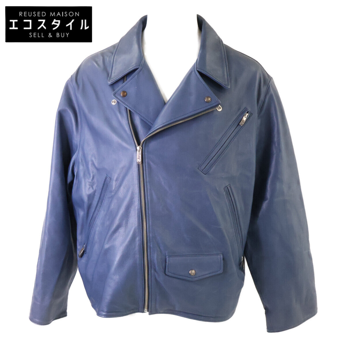 Porter Classic ポータークラシック PC-017-1962 RIDERS JACKET W/LOVE&PEACE SILVER カウレザー ダブルライダースジャケット ジャケット