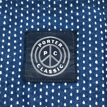 Porter Classic ポータークラシック インディゴ コットン 刺し子 SASHI DOT PONCHO TEE ポンチョ トップス