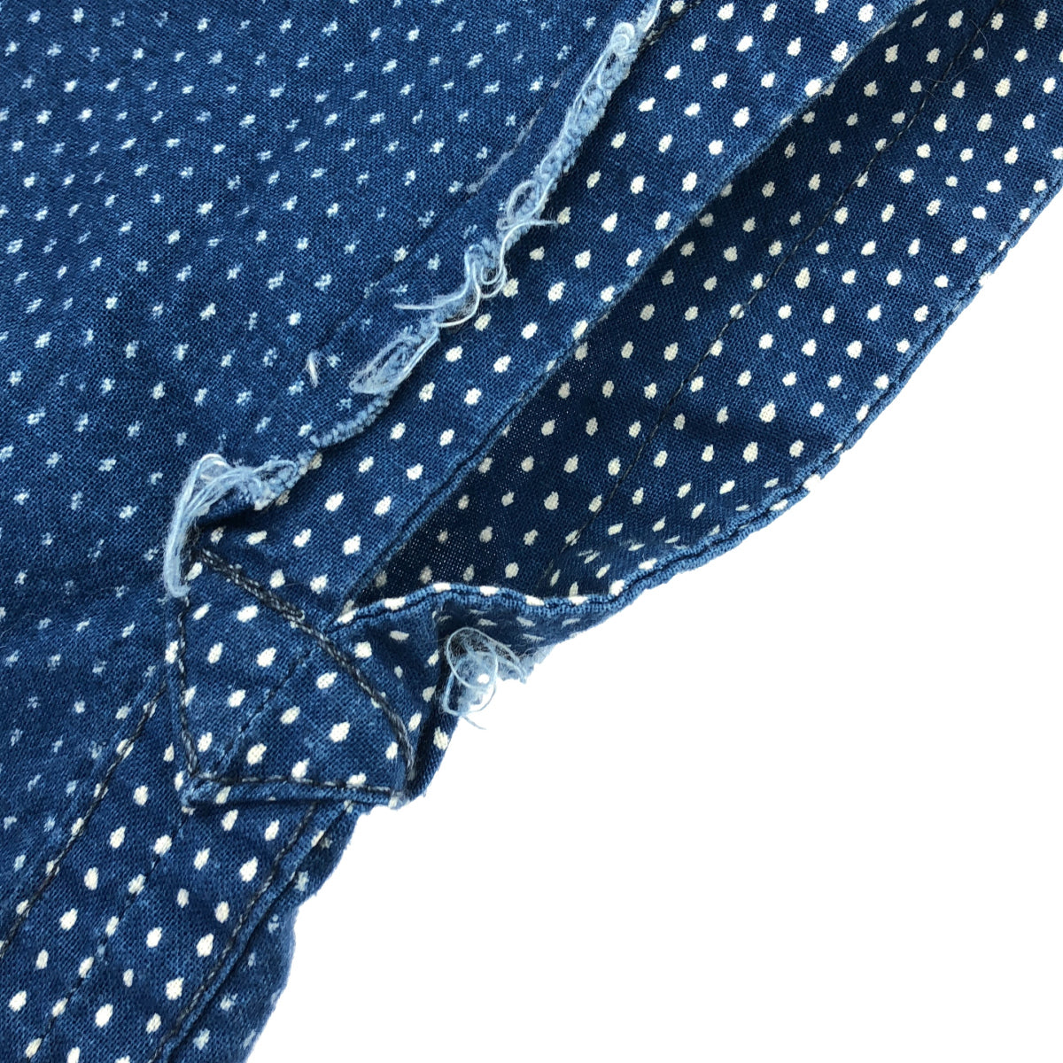 Porter Classic ポータークラシック インディゴ コットン 刺し子 SASHI DOT PONCHO TEE ポンチョ トップス