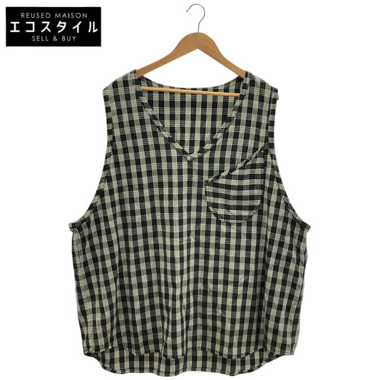 Porter Classic ポータークラシック ブラック×ホワイト コットン PALAKA PULLOVER VEST/パラカプルオーバーベスト トップス