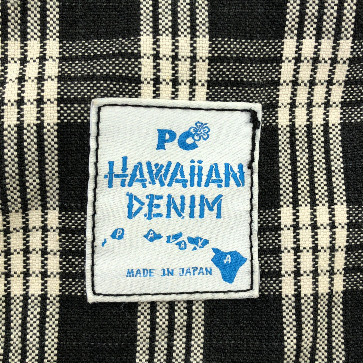 Porter Classic Porter Classic black×white cotton PALAKA PULLOVER VEST/Palaka pullover vest tops