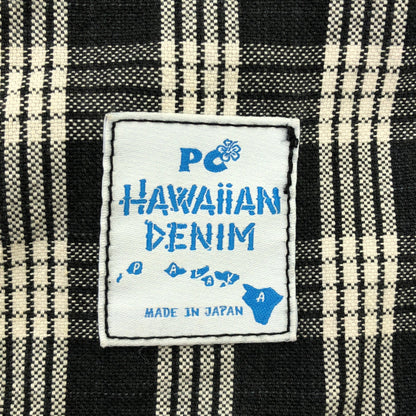 Porter Classic Porter Classic black×white cotton PALAKA PULLOVER VEST/Palaka pullover vest tops