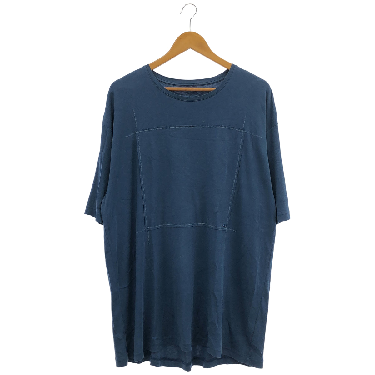Porter Classic ポータークラシック インディゴ コットン スクエアパッチ ショートスリーブカットソー トップス