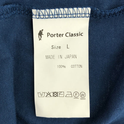 Porter Classic ポータークラシック インディゴ コットン スクエアパッチ ショートスリーブカットソー トップス