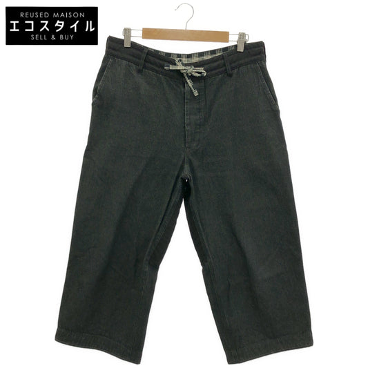 Porter Classic ポータークラシック ブラック コットン KENDO DENIM ボタンフライ デニムワイドパンツ ボトムス