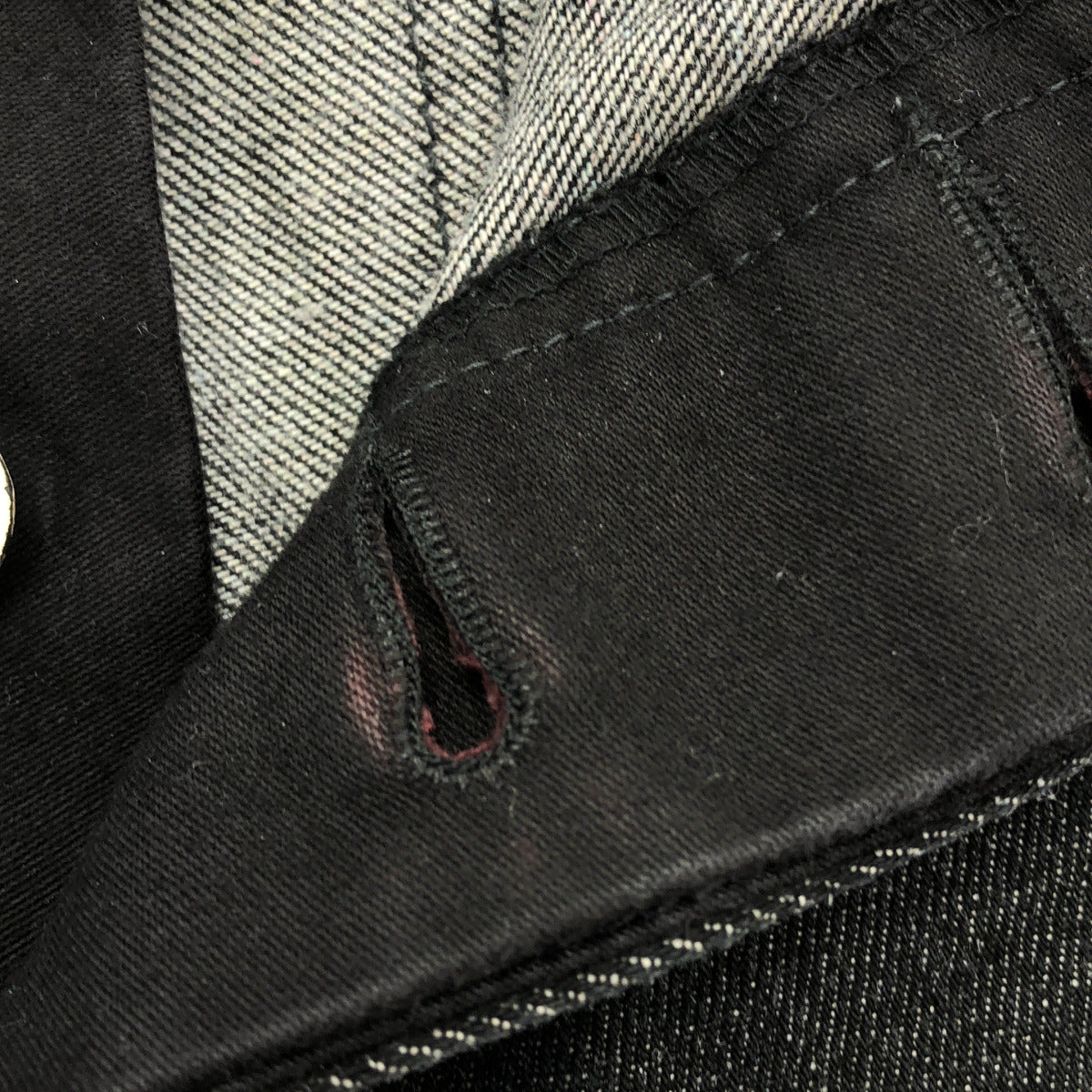 Porter Classic ポータークラシック ブラック コットン KENDO DENIM ボタンフライ デニムワイドパンツ ボトムス