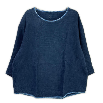 Porter Classic ポータークラシック インディゴ SASHIKO SUPER LIGHT SWEAT SHIRT 刺し子 スウェットシャツ トップス